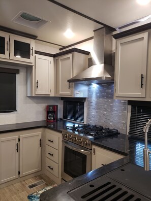 Kitchen with residential appliances
 
