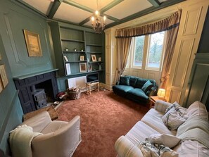 Sitting room with log burner