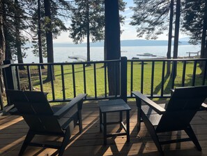 Enjoy your morning coffee or evening cocktail with views from the front deck...