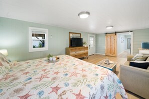 Relax in the large king bed.