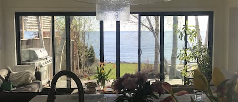 View to Georgian Bay from the kitchen island. 
