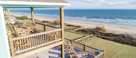 Captivating beachfront vistas from our front deck