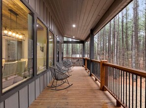 Large Front Porch with Rocking Chairs