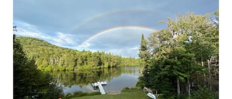 Double rainbow !  Doesn't get any better than this.