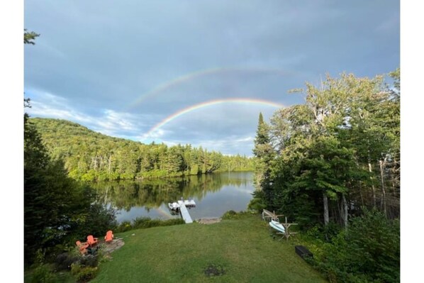 Double rainbow !  Doesn't get any better than this.