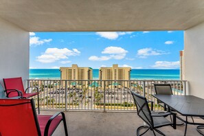 Ocean View Balcony with Seating and Table