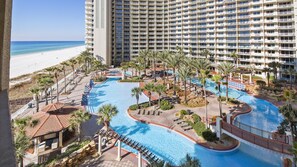 Balcony View of Lagoon-Style Swimming Pool