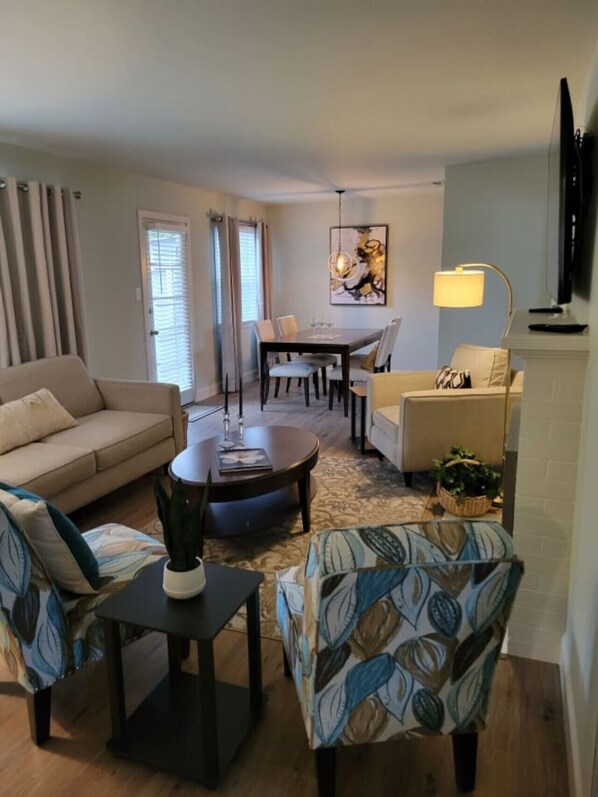 Enjoy this comfortable family room to watch a movie or play a favorite game!