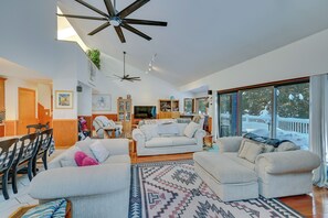 Sitting Room | Wood-Burning Fireplace