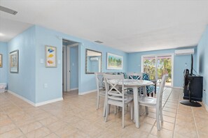 living room and dining room