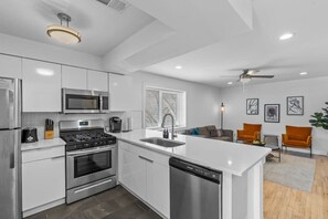 Prepare delicious meals in our modern kitchen.