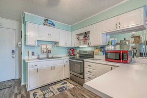 Lots of cabinets and counter space