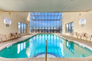 Take a break from the sun and swim in the indoor pool.