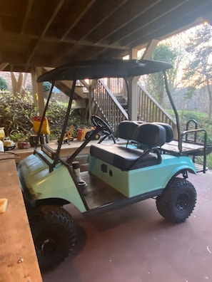 Golf cart is not part of the rental but host is happy to share with guests 