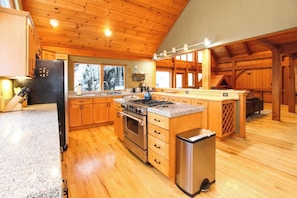Spacious kitchen with updated appliances.