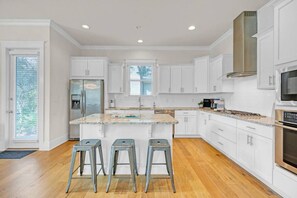 Fully stocked kitchen