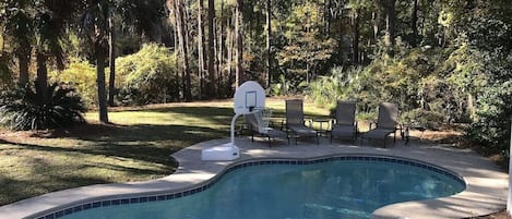 Your private pool, great for after the beach and hoops with the kids.