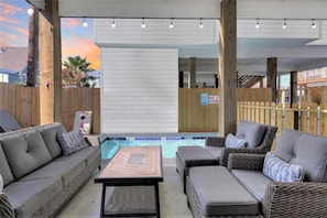 Relaxing outside lounge area 
