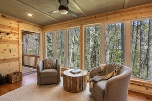 Sunroom opens to Screen Porch