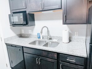 Sink, Fridge, Dishwasher, Microwave