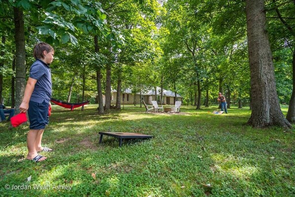 The front yard is a perfect hangout that puts you right in the middle of many outdoor activities