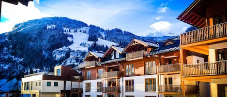 View of the mountains from the penthouse