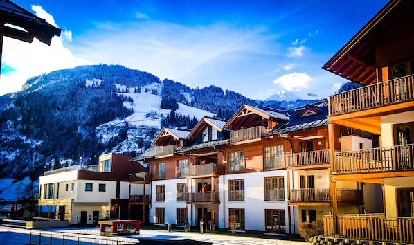 View of the mountains from the penthouse