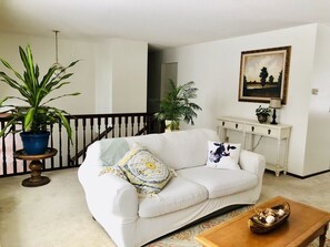 The other half of the living room.  More comfy seating.
