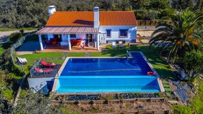 Beautiful property building from the sky