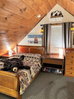 The loft's queen-size bed has plenty of room for two.