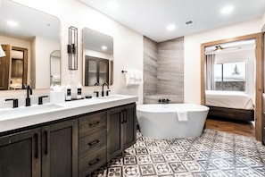 Primary Bathroom with Soaking Tub & Separate Shower