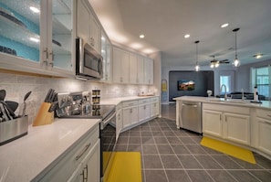 Well equipped kitchen ready for your cooking needs.