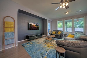 Living room with smart TV.