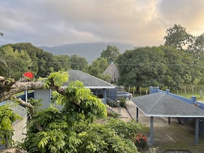 Mountain view overlooking caretaker cabin 