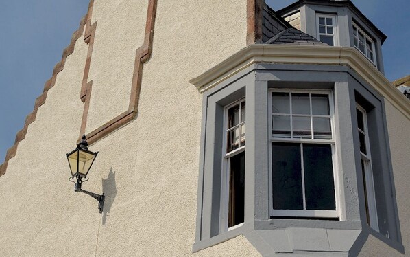 Bay window looking out over Crail High Street