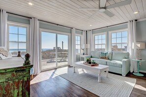 Family room with views of ocean