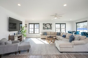First Floor: Spacious Living Room