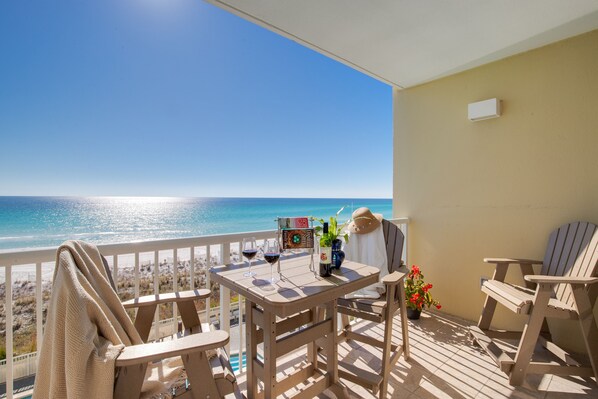 Fantastic Beach front view from the spacious balcony.
