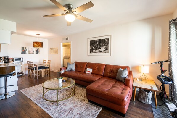 "The space was clean & Inviting. I loved the provided scooter to explore"- Irene