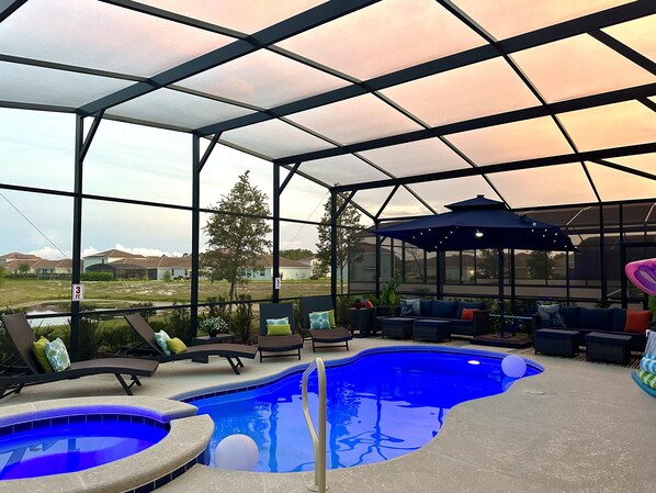 Relaxing pool for evening Swims