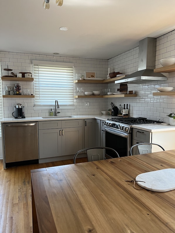 Light-filled, roomy kitchen