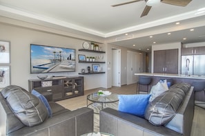 Living room and kitchen