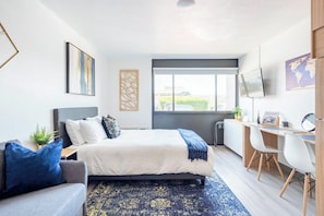 Luxury bedding and furnishings provide much needed comfort at the end of the day.