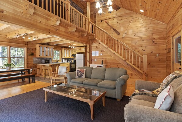 Spacious open concept living space.