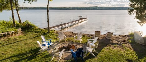 300 feet of private shorefront on Kangaroo Lake with sand beach and dock!