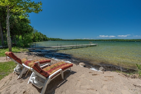 Sandy, walk in swimming on Kangaroo Lake!