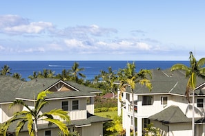 Enjoy the ocean views from the upstairs lanai