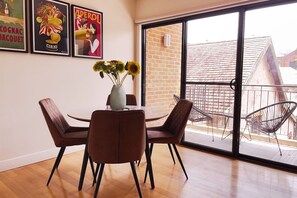 Dining area overlooking the Rooftops