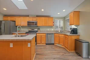 Large fully stocked kitchen