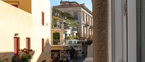 View of Adrianou St from the apartment bedroom